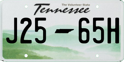 TN license plate J2565H