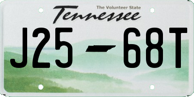 TN license plate J2568T