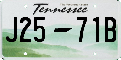 TN license plate J2571B