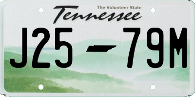 TN license plate J2579M