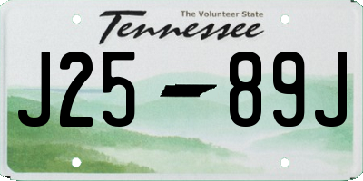 TN license plate J2589J