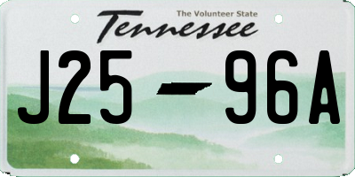 TN license plate J2596A
