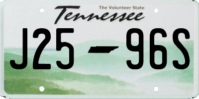 TN license plate J2596S
