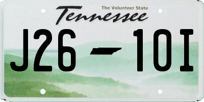 TN license plate J2610I