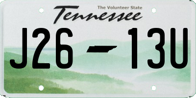 TN license plate J2613U