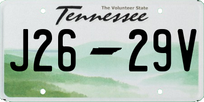 TN license plate J2629V