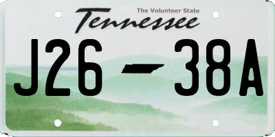 TN license plate J2638A