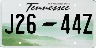 TN license plate J2644Z