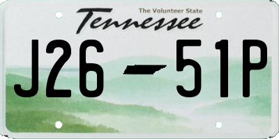 TN license plate J2651P