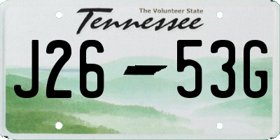 TN license plate J2653G