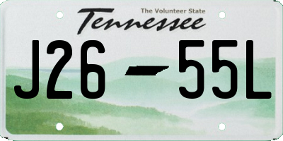 TN license plate J2655L