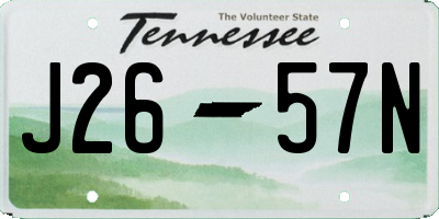 TN license plate J2657N