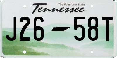 TN license plate J2658T
