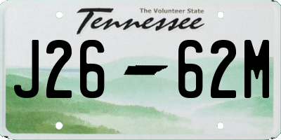 TN license plate J2662M