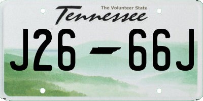 TN license plate J2666J