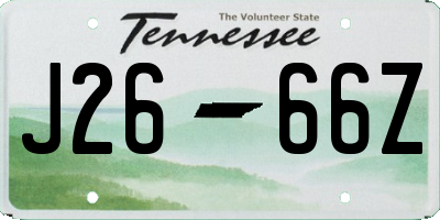 TN license plate J2666Z