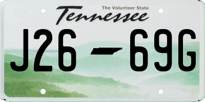 TN license plate J2669G