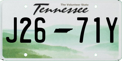 TN license plate J2671Y