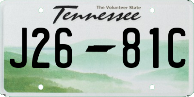 TN license plate J2681C