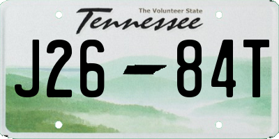 TN license plate J2684T