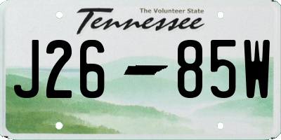 TN license plate J2685W