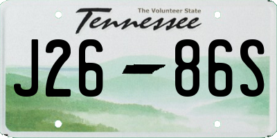 TN license plate J2686S