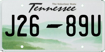 TN license plate J2689U
