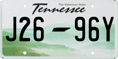 TN license plate J2696Y
