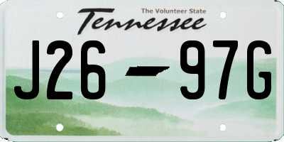 TN license plate J2697G