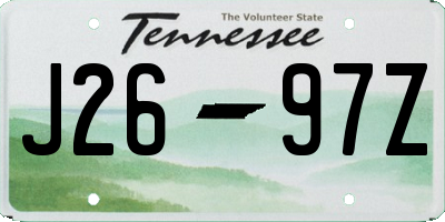 TN license plate J2697Z