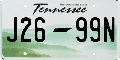 TN license plate J2699N