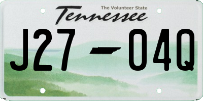 TN license plate J2704Q