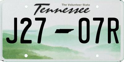 TN license plate J2707R