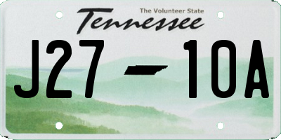 TN license plate J2710A