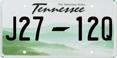 TN license plate J2712Q