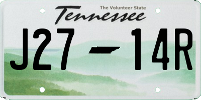 TN license plate J2714R