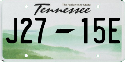 TN license plate J2715E