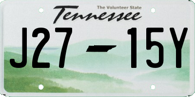 TN license plate J2715Y