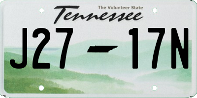TN license plate J2717N
