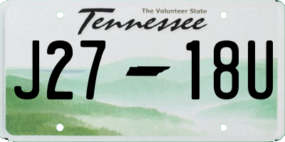 TN license plate J2718U