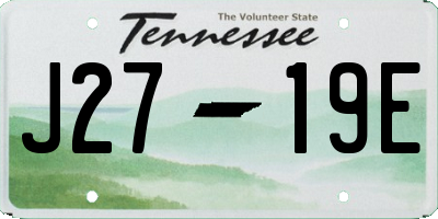 TN license plate J2719E
