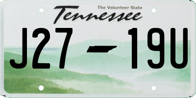 TN license plate J2719U