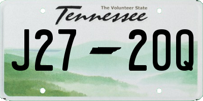 TN license plate J2720Q