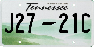 TN license plate J2721C
