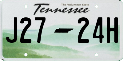 TN license plate J2724H