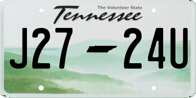 TN license plate J2724U