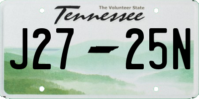 TN license plate J2725N