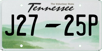 TN license plate J2725P