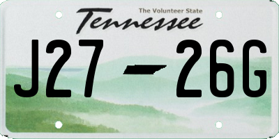 TN license plate J2726G