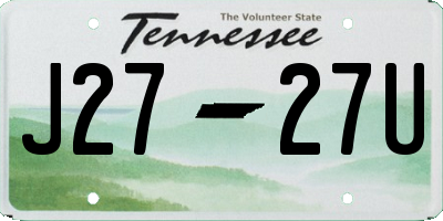 TN license plate J2727U